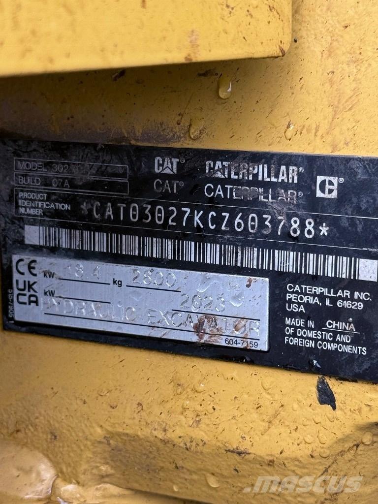CAT 302.7 CR Minigrävare < 7t