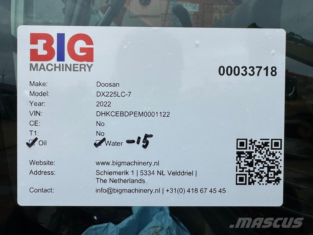 Doosan DX225LC-7 Bandgrävare