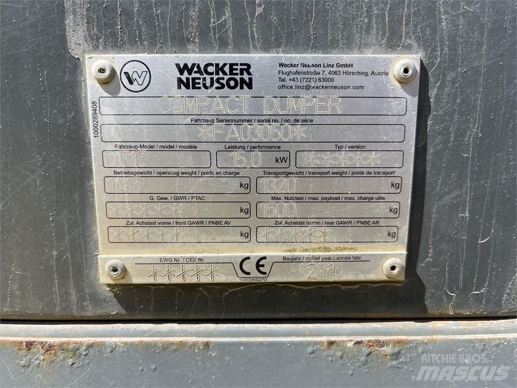 Wacker Neuson DT 15 Minidumprar