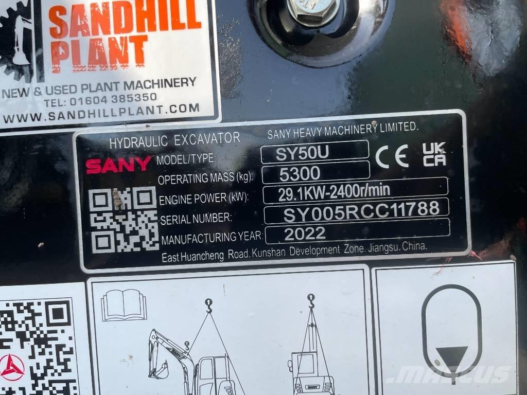Sany SY 50 U Minigrävare < 7t