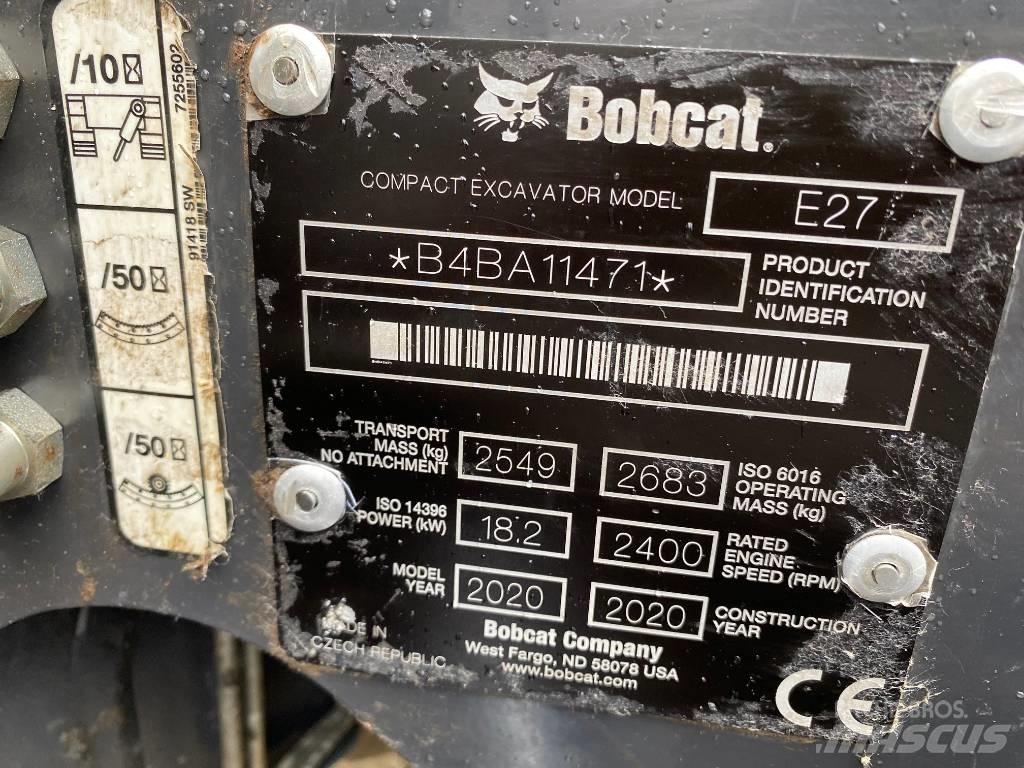 Bobcat E 27 Z Minigrävare < 7t