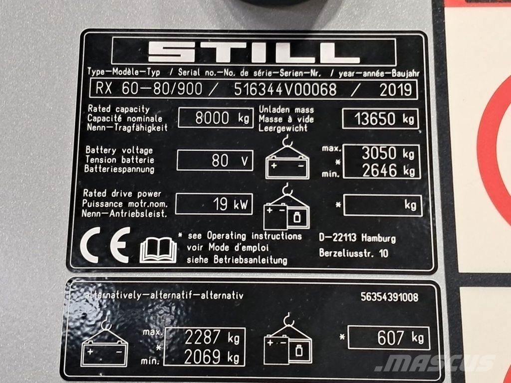 Still RX60-80/900 Elmotviktstruckar