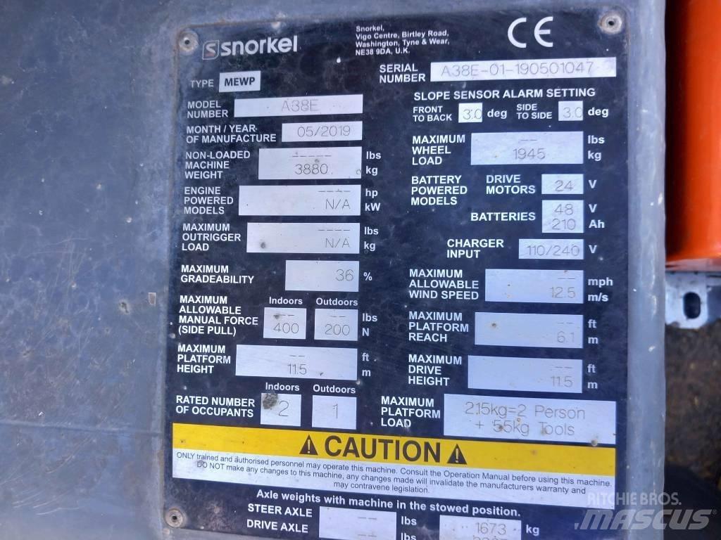 Snorkel A 38 E Bomliftar