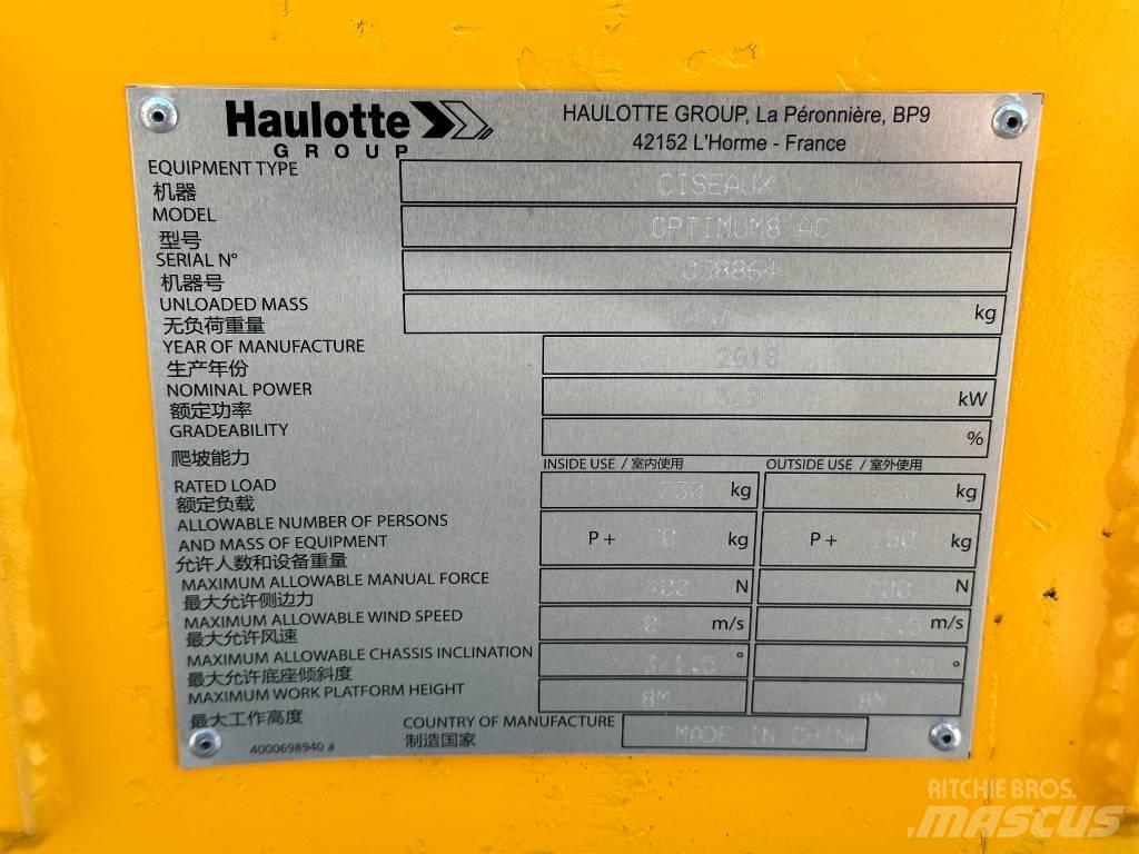 Haulotte OPTIMUM 8 Saxliftar