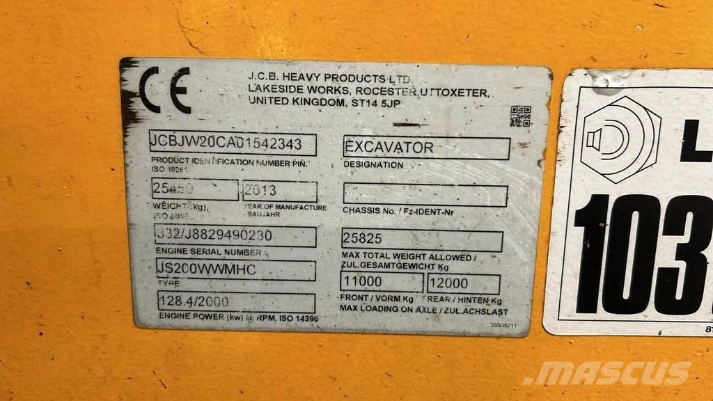 JCB JS200W Avfalls / industri hantering