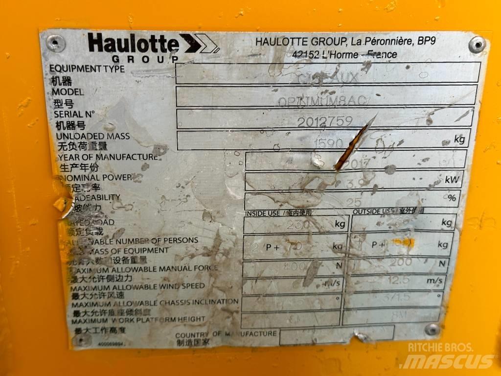 Haulotte OPTIMUM 8 Saxliftar