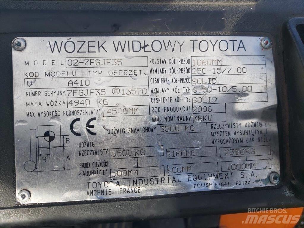 Toyota 7FG35 Gasolmotviktstruckar