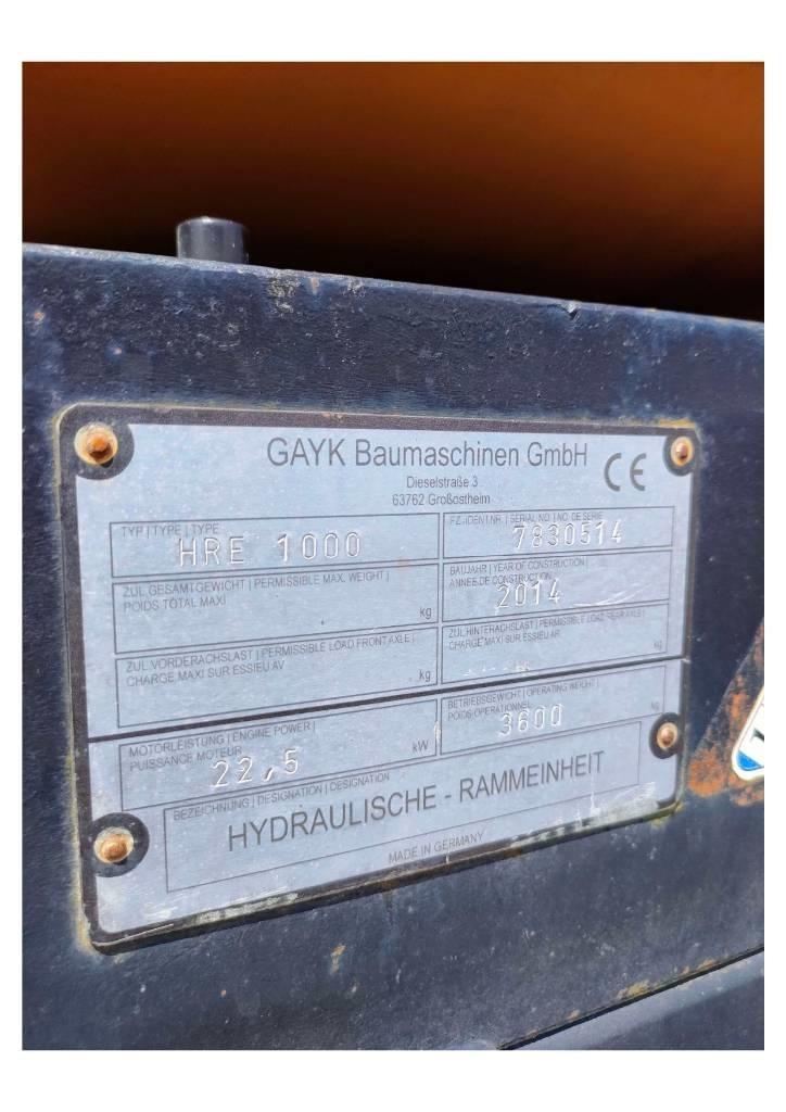  GAYK HRE1000 Pålningsriggar