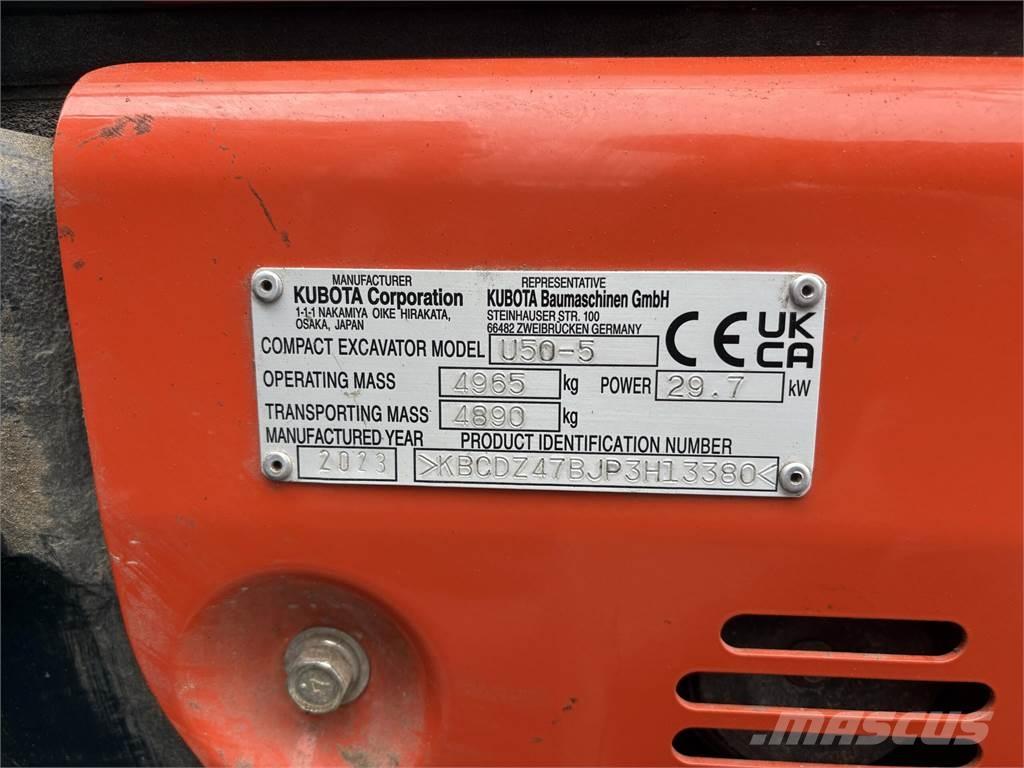 Kubota U50-5 Minigrävare < 7t