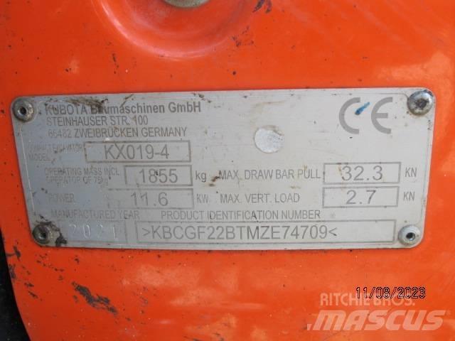 Kubota KX 019-4 Minigrävare < 7t