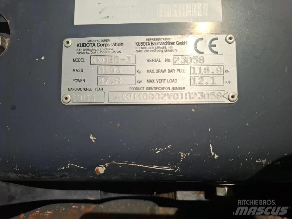 Kubota KX 080-3 Midigrävmaskiner 7t - 12t
