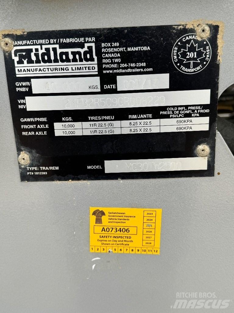 Midland TW2500 Tippsläp