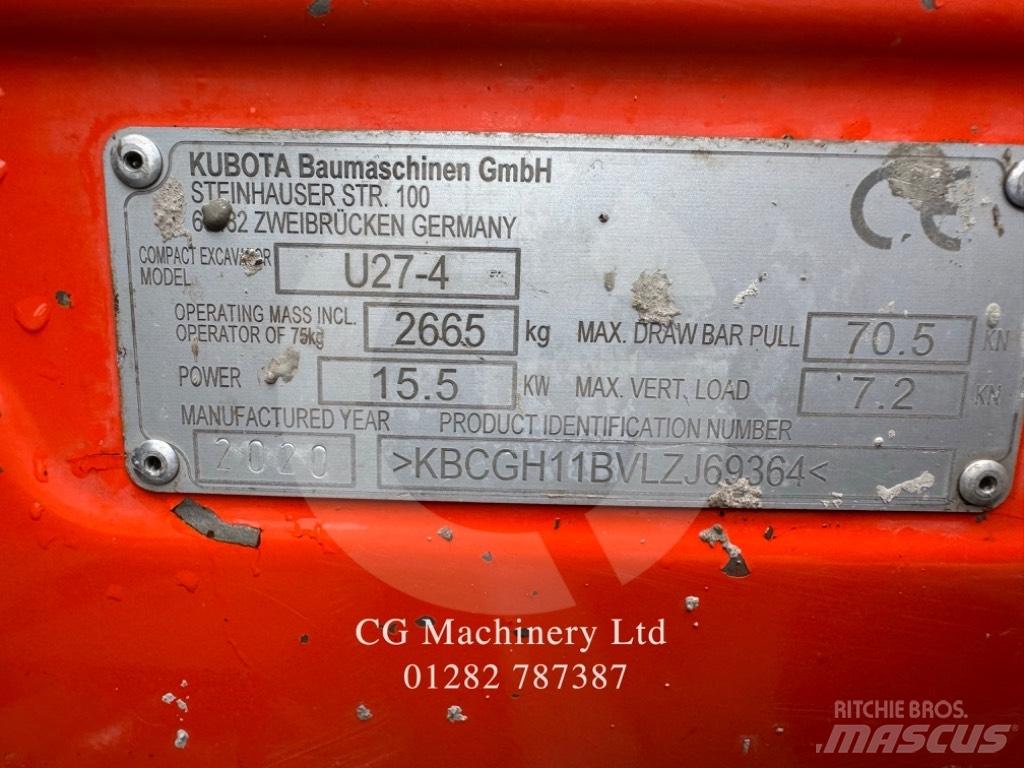 Kubota U 27-4 Minigrävare < 7t
