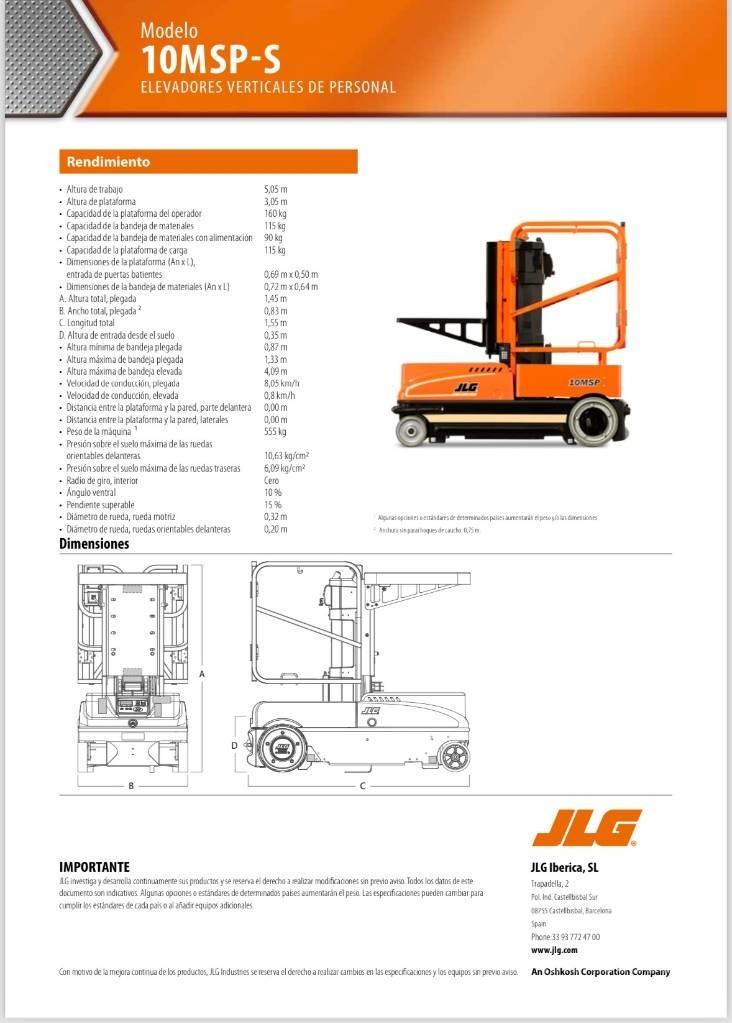 JLG 10 MSP Personhissar och andra hissar