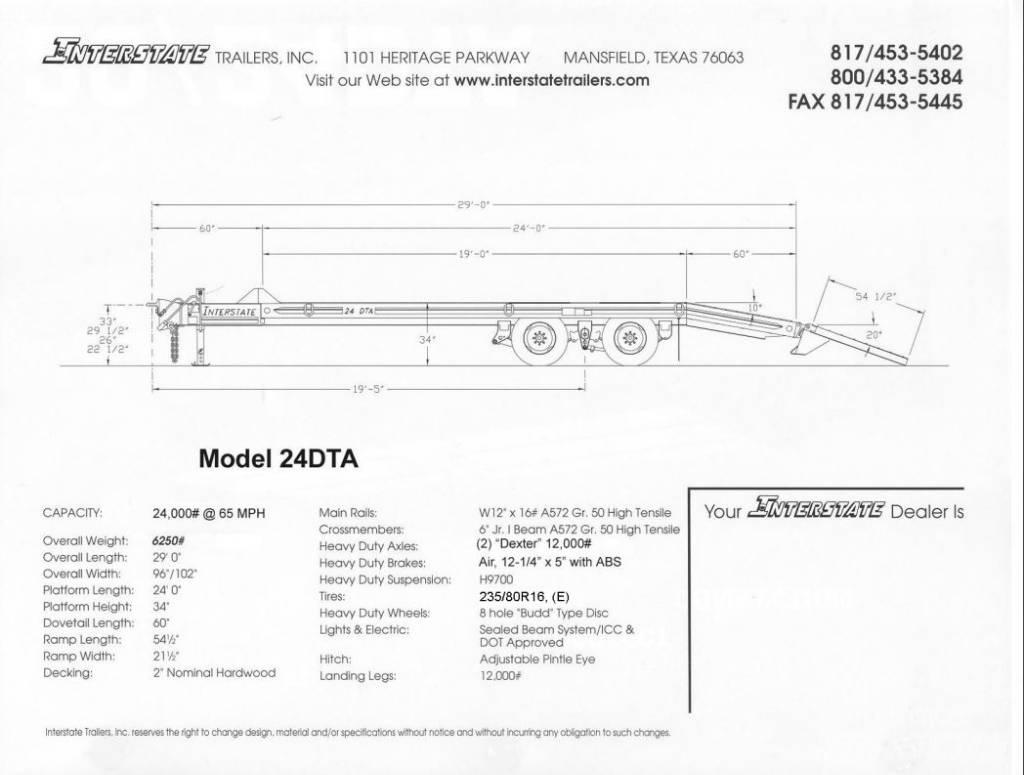 Interstate 24DTA Biltransportsläp