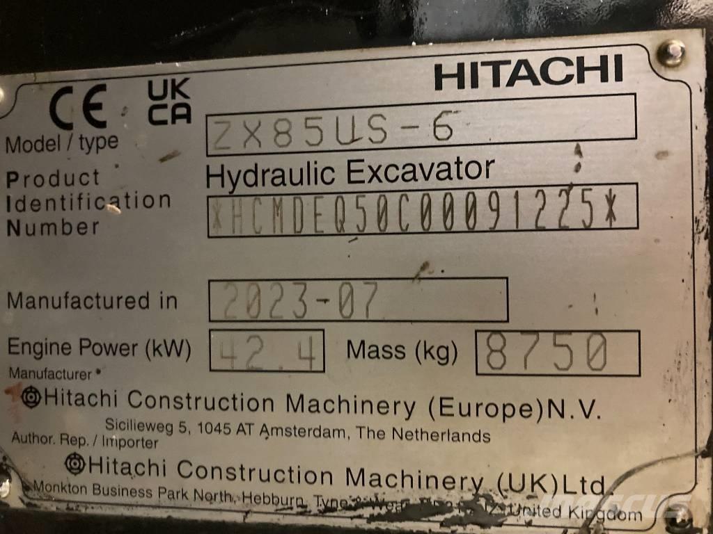 Hitachi ZX 85 US-6 Midigrävmaskiner 7t - 12t