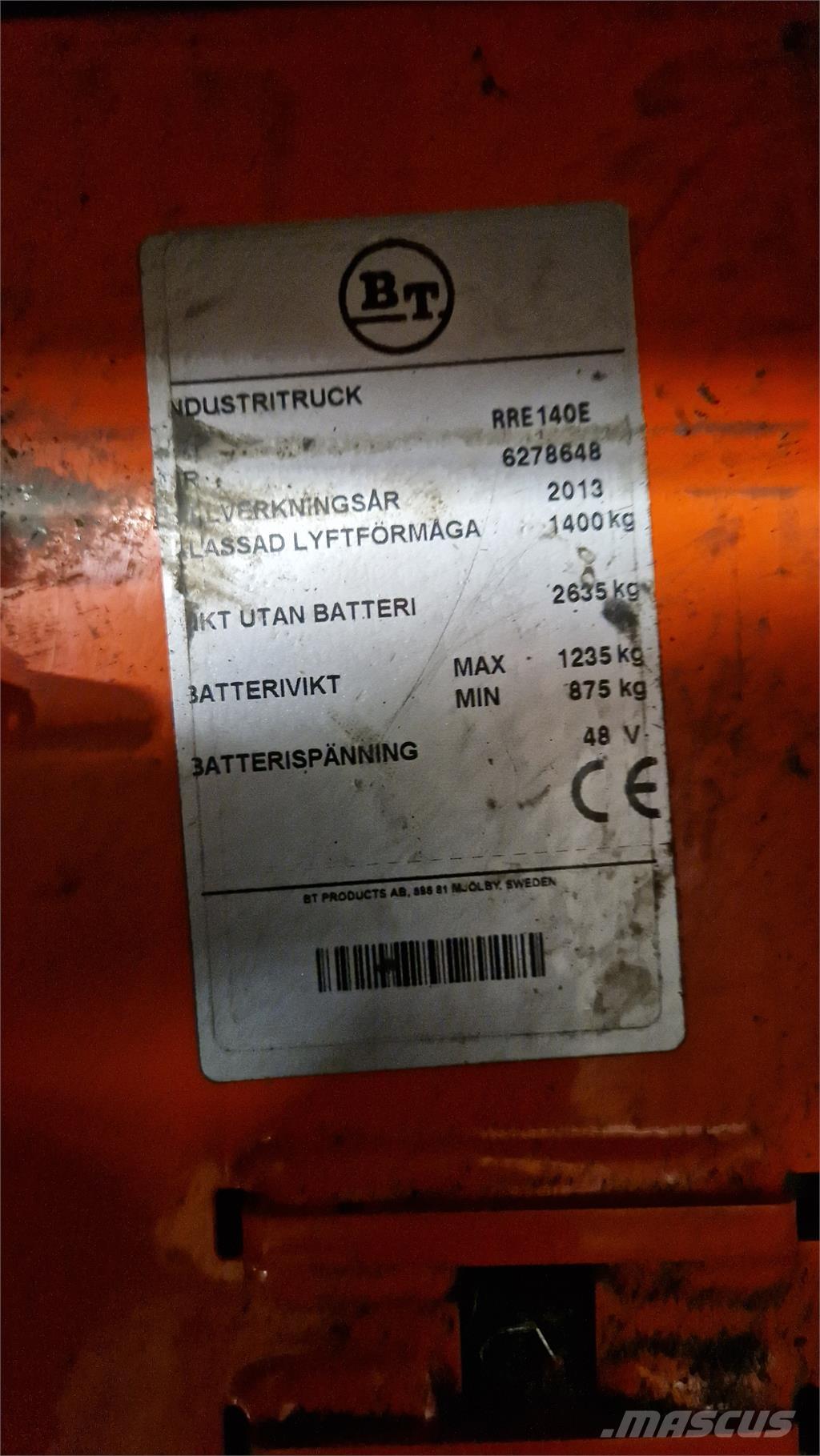 BT RRE140E Skjutstativtruck