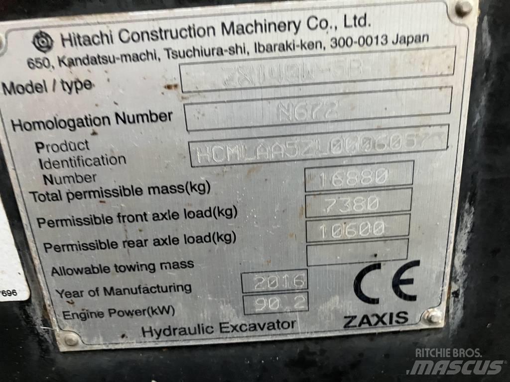 Hitachi ZX140-5B Hjulgrävare