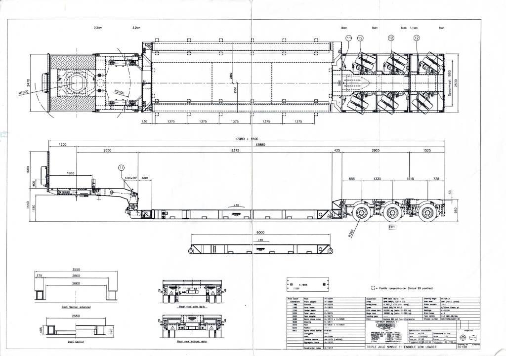 Broshuis Low loader Låg lastande semi trailer