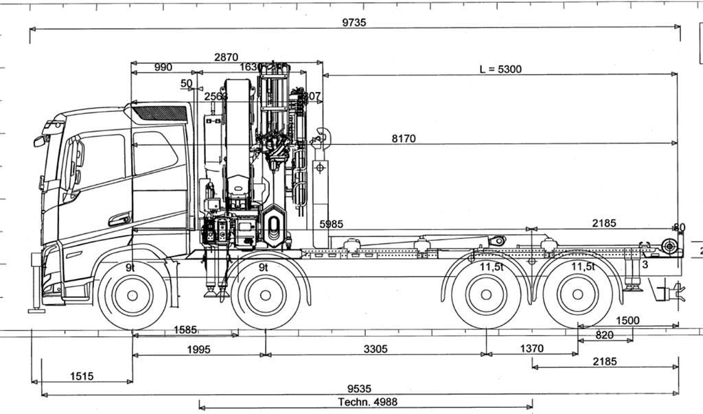 Volvo FH 540 8X4 Kranbilar
