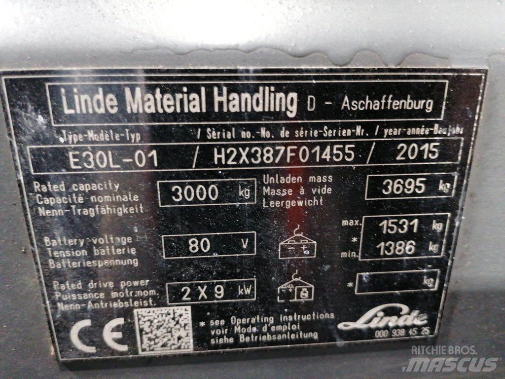 Linde E30L-01 Elmotviktstruckar