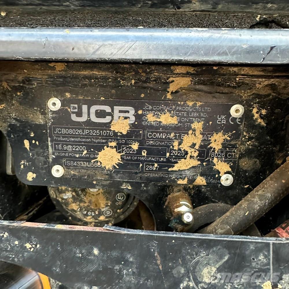JCB 8026 Minigrävare < 7t