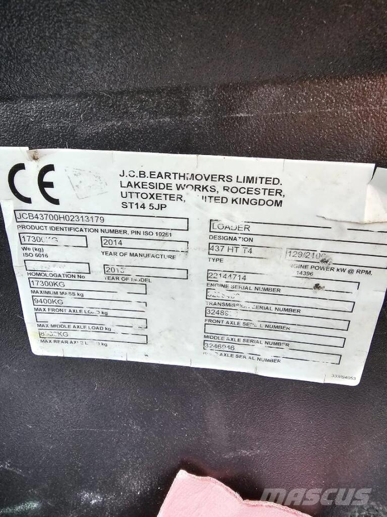 JCB 437 HT Hjullastare