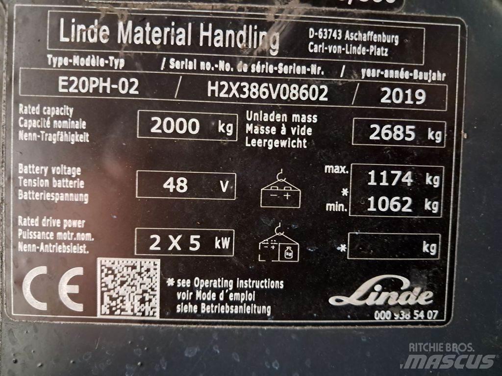 Linde E20PH-02 Elmotviktstruckar