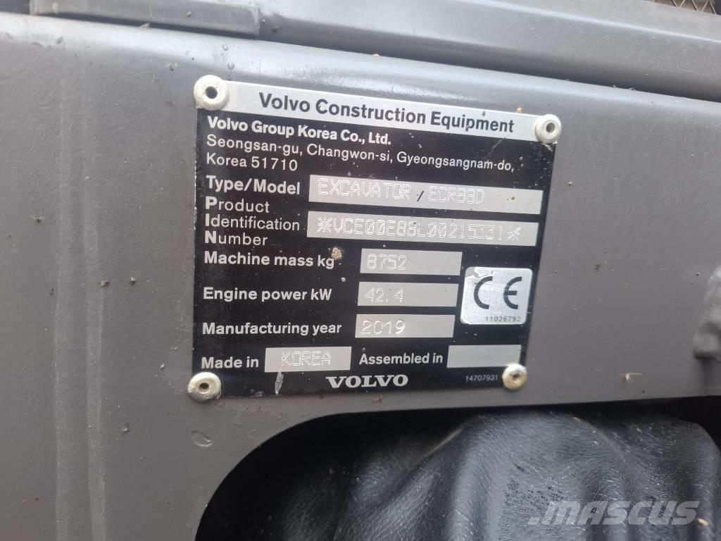 Volvo ECR 88 D Midigrävmaskiner 7t - 12t