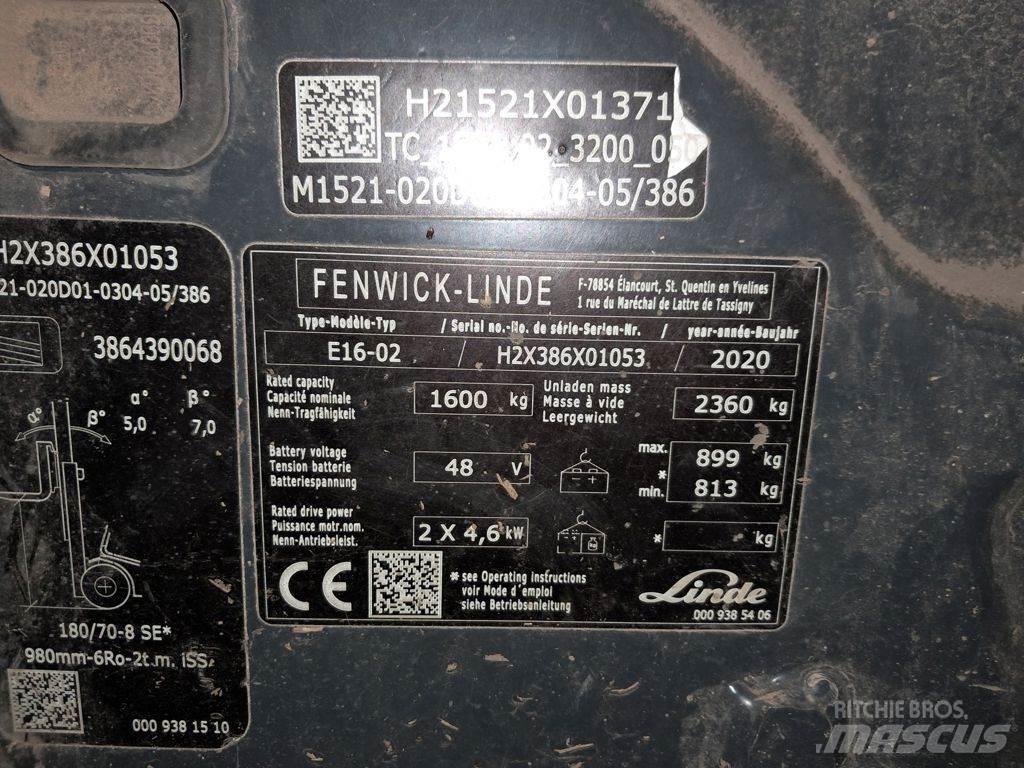 Linde E16-02 Elmotviktstruckar