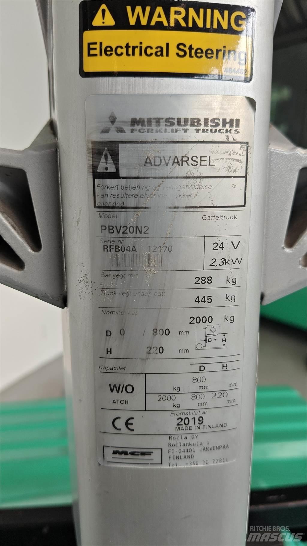 Mitsubishi PBV20N2 Övriga motviktstruckar