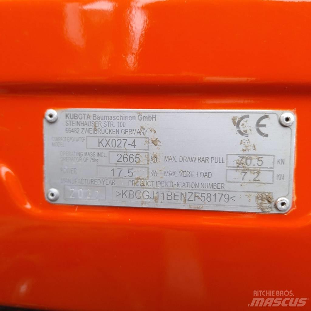 Kubota KX 027 Minigrävare < 7t
