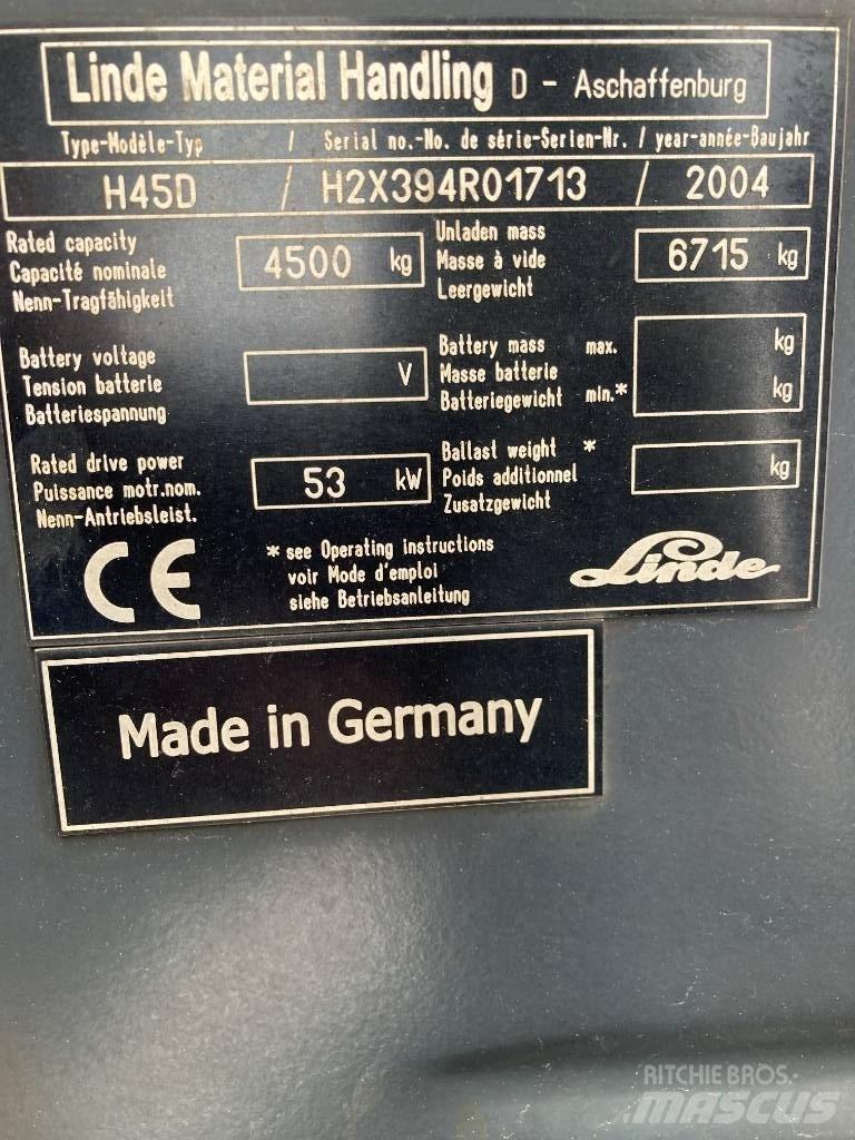 Linde H45D/394-01 Dieselmotviktstruckar