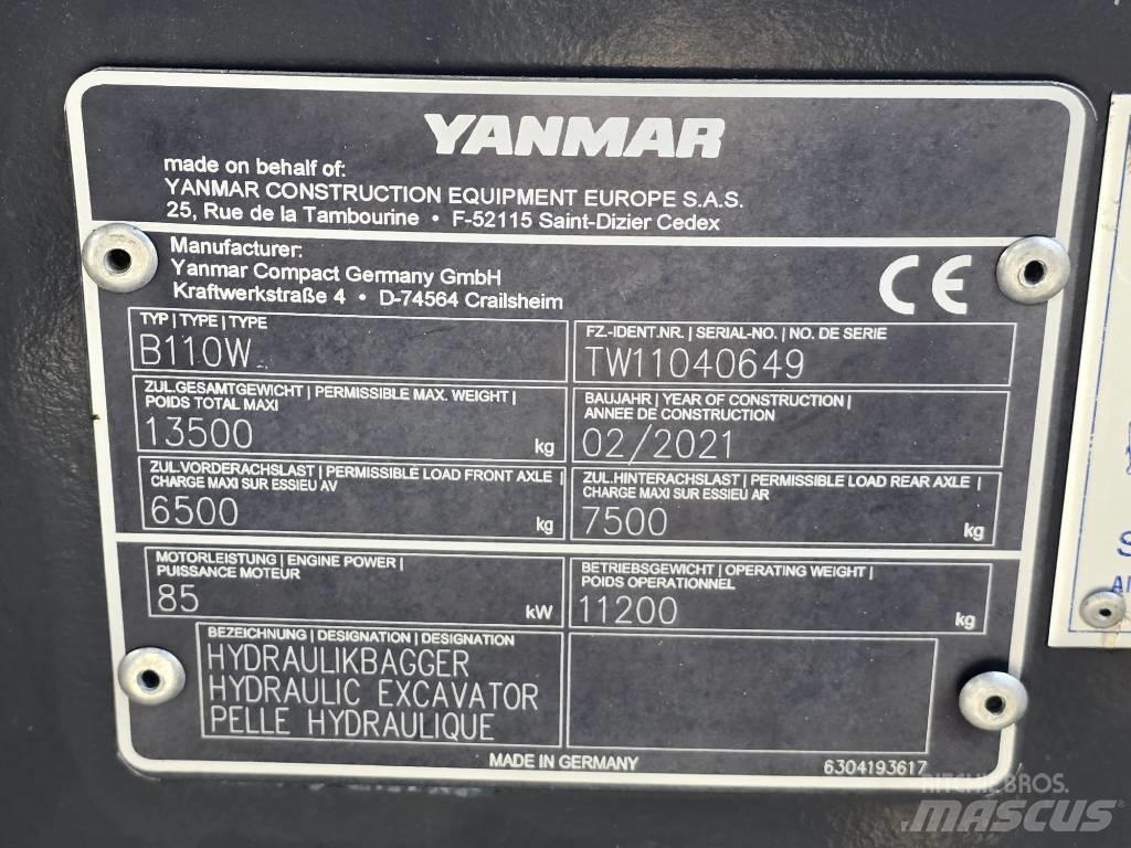 Yanmar B 110 W Hjulgrävare