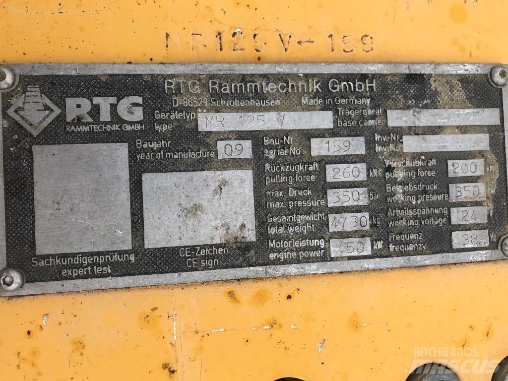 Bauer Vibro MR 125 V Tillbehör och reservdelar till pålningsutrustning