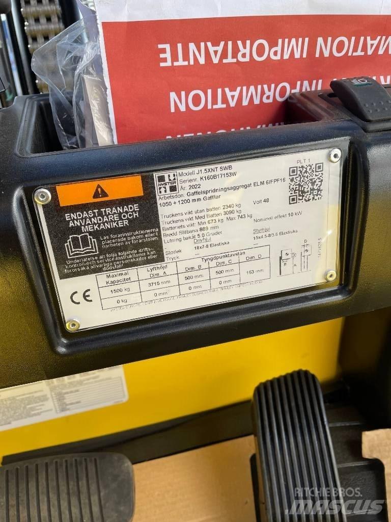Hyster J1.5 XNT  1,5t Elmotviktstruckar