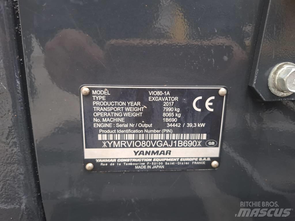 Yanmar Vio 80-1A Midigrävmaskiner 7t - 12t