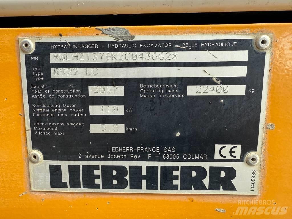 Liebherr R 922 LC Bandgrävare