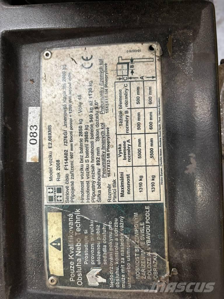 Hyster E2.00XMS Elmotviktstruckar