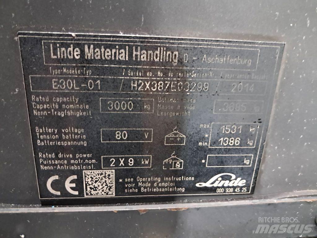 Linde E30L-01 Elmotviktstruckar