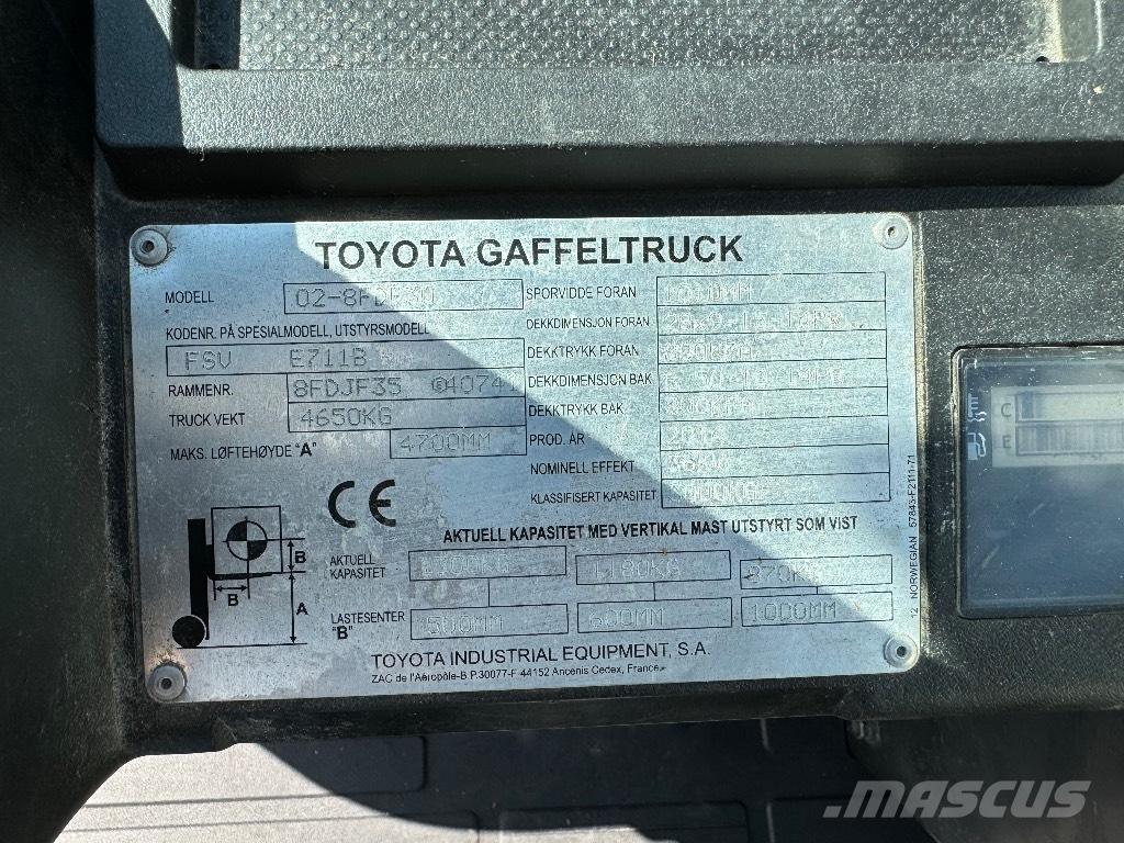 Toyota 02-8FDF30 Dieselmotviktstruckar
