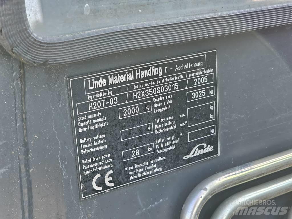 Linde H20T-03 Gasolmotviktstruckar