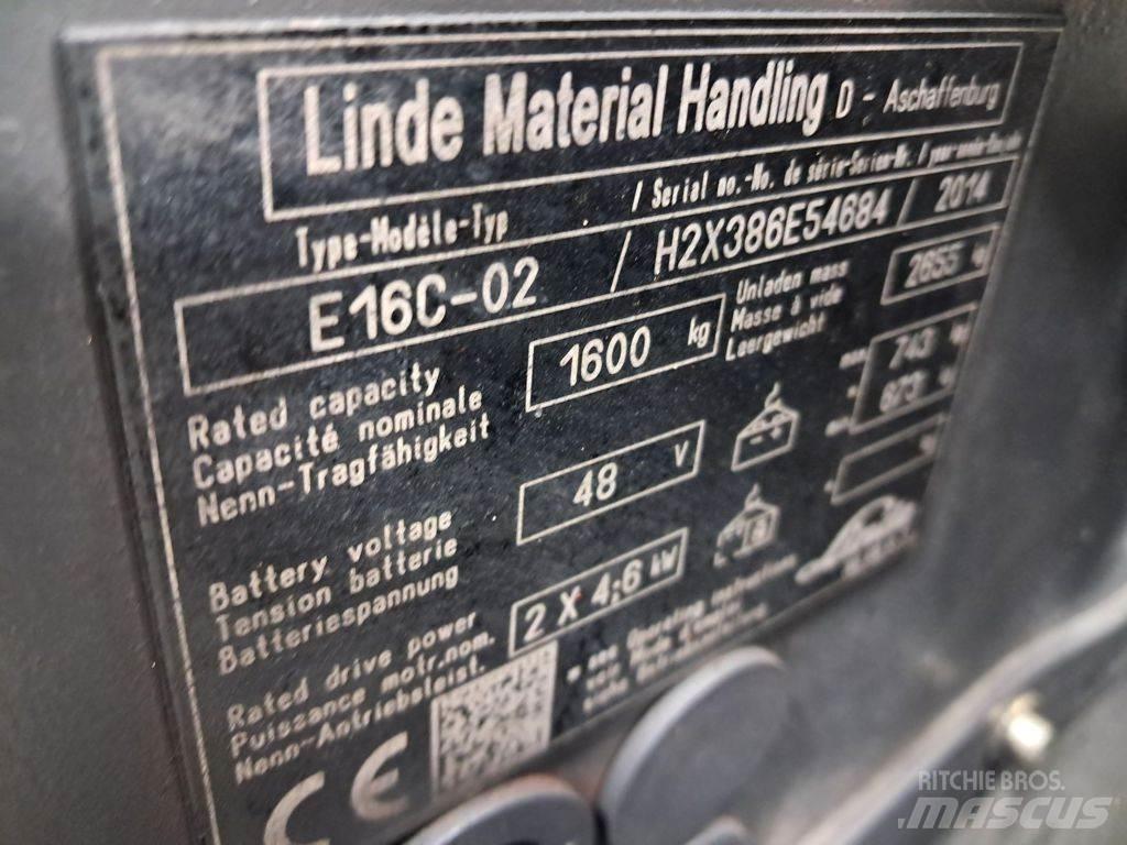 Linde E16C-02 Elmotviktstruckar