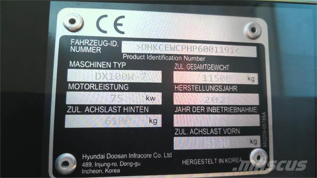 Develon DX100W-7 Hjulgrävare