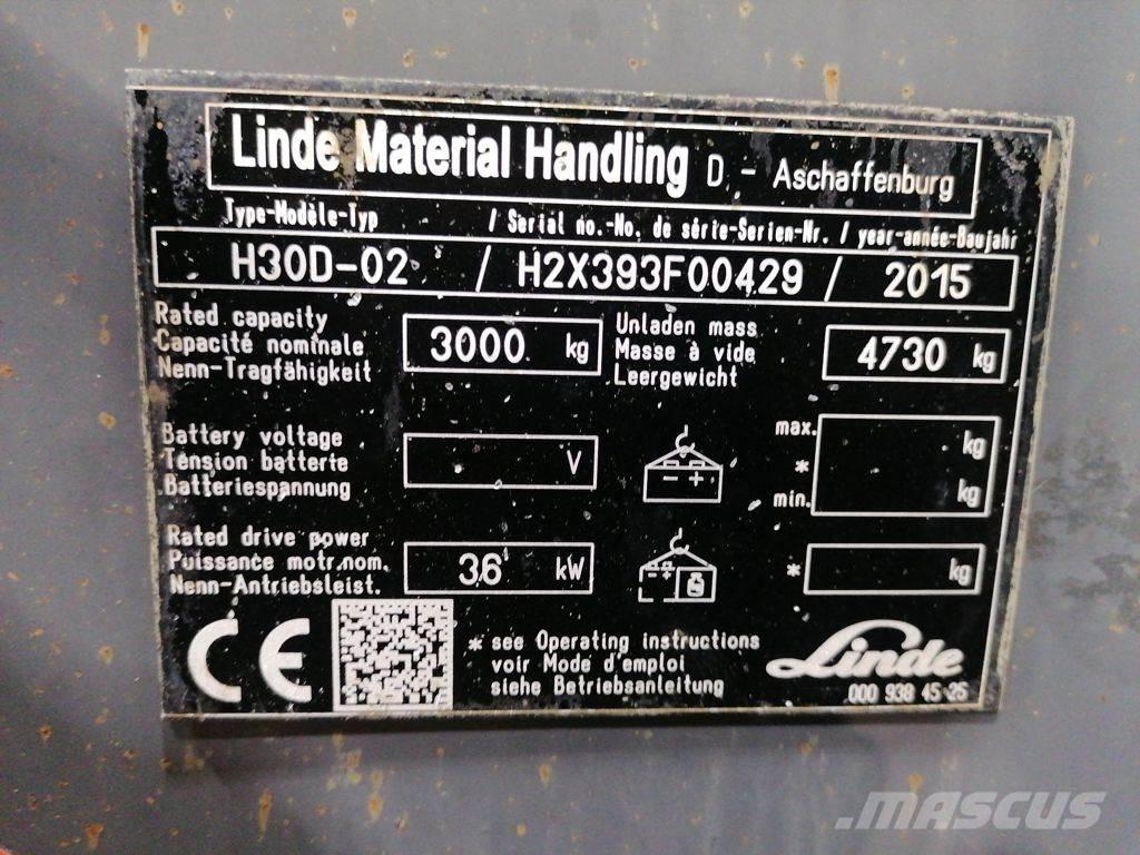 Linde H30D-02 Dieselmotviktstruckar
