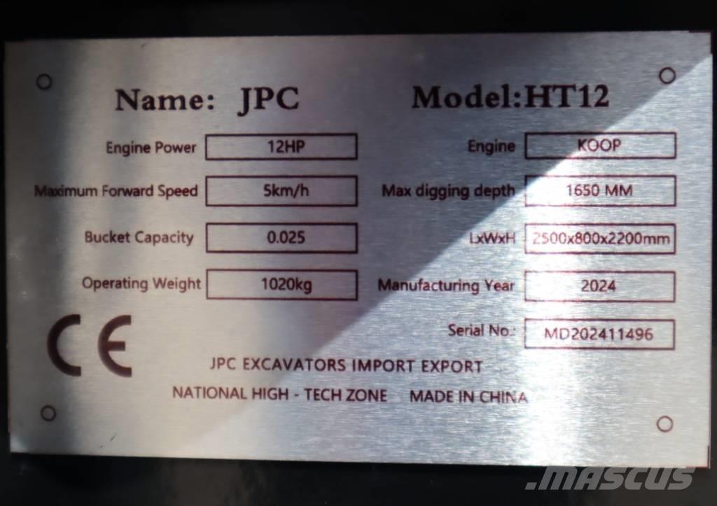 JPC HT 12 Minigrävare < 7t