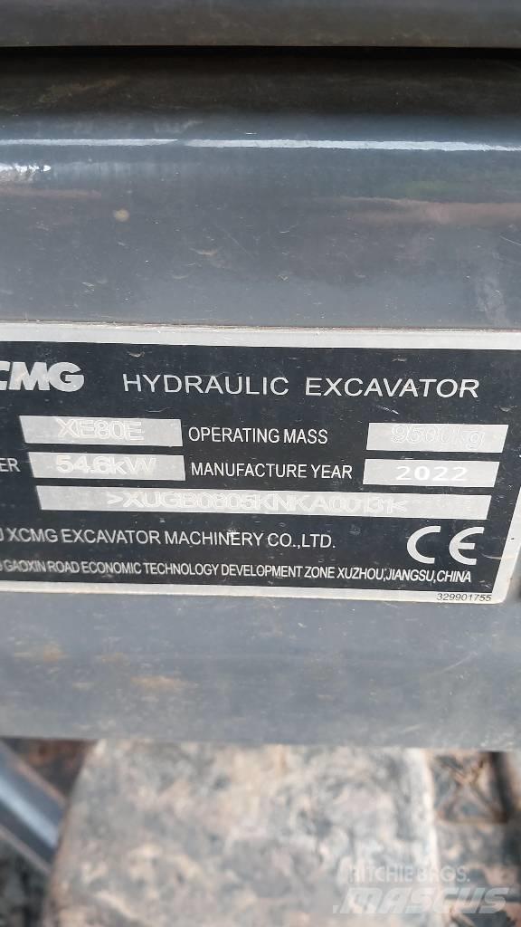 XCMG XE 80 E Midigrävmaskiner 7t - 12t