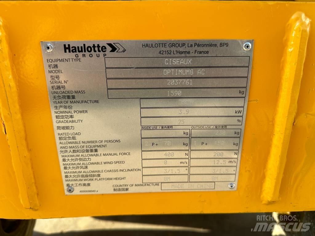Haulotte OPTIMUM 8 Saxliftar
