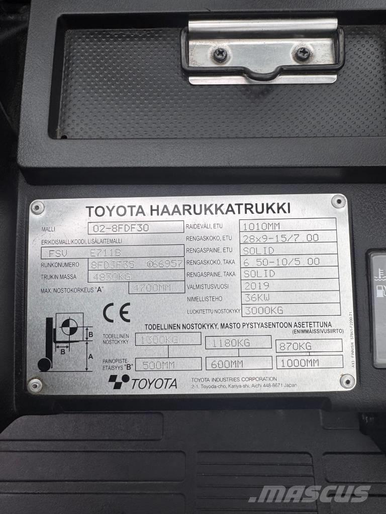 Toyota 02-8 FDF 30 Dieselmotviktstruckar