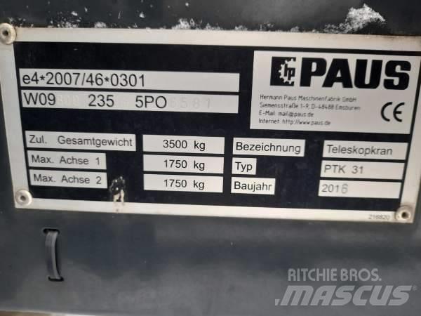 Paus PTK 31 Övriga lyftmaskiner